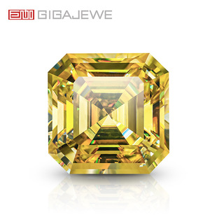 GIGAJEWE moissanite hand-cut Asche sunrise yellow VVS1 multi-size jewelry making