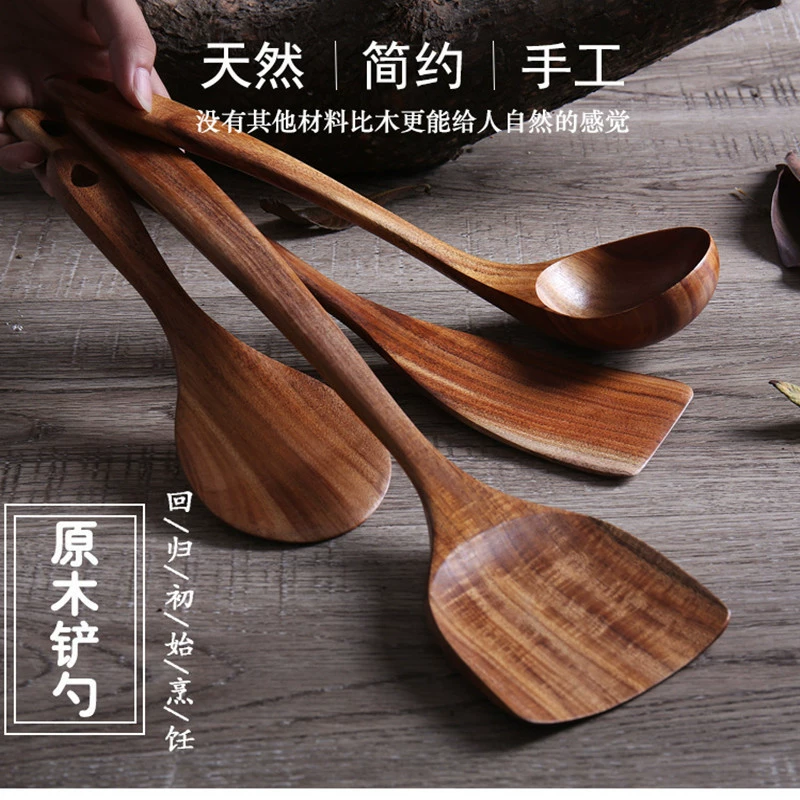Wooden spatula, jujube wood, long handle, wooden spatula, does not hurt the pot, non-stick wok, wooden spatula, cooking spatula, frying spatula, delivery