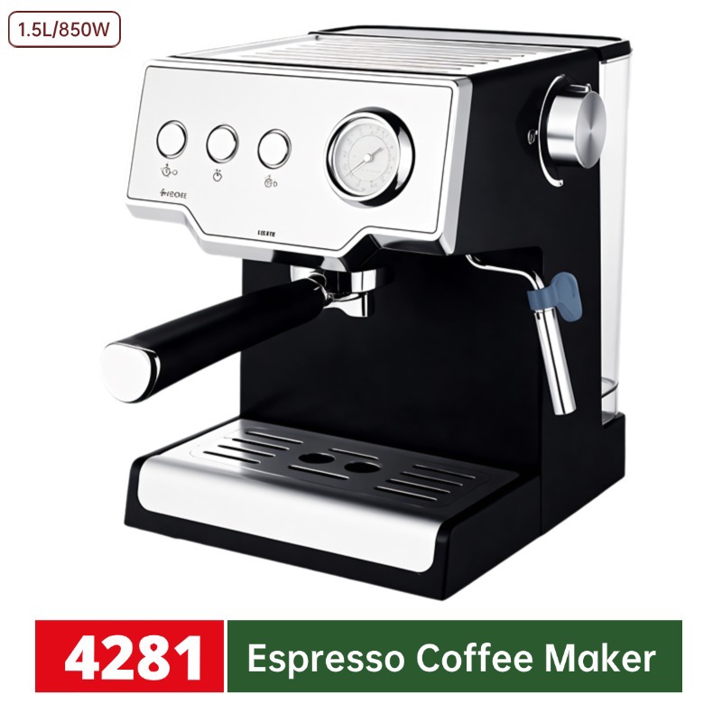 850W transfronterizo EE.UU. 110v - 127v italiano semiautomático máquina de espresso de extracción de presión de vapor