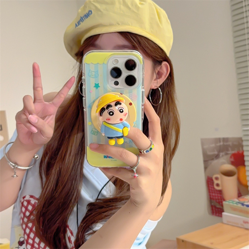 涂鸦小新小白左门卫磁吸适用iPhone17苹果16ProMax/15/14手机壳潮|undefined