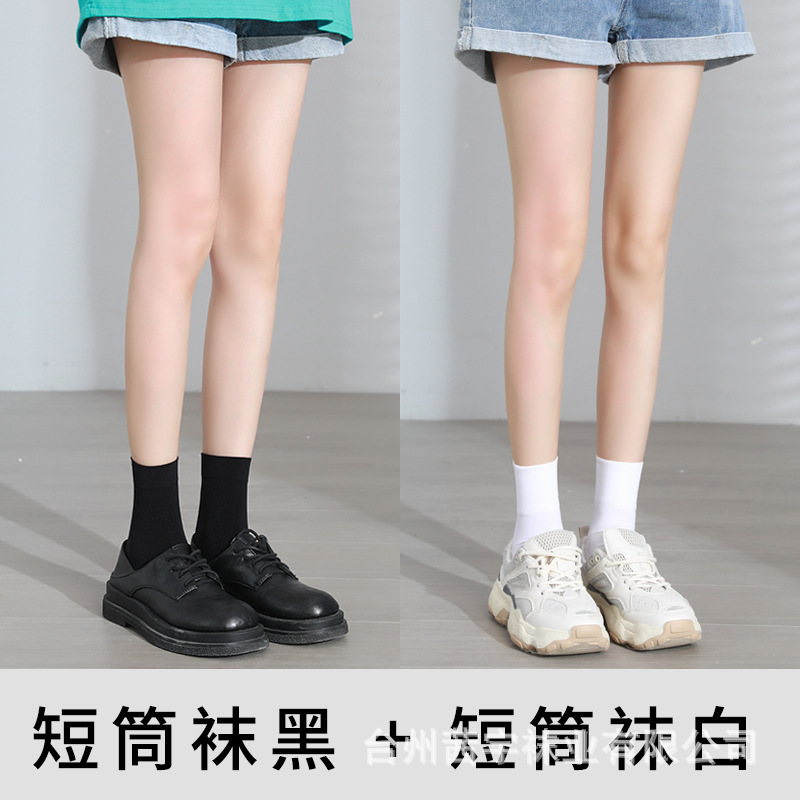 Calcetines de becerro calcetines de verano personalizados tubo medio femenino ins terciopelo japonés JK Harajuku estilo sobre la rodilla calcetines pegatinas