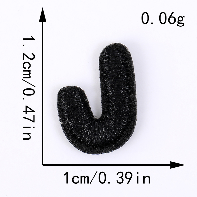 电脑刺绣布贴黑白小数字字母跨境批发DIY服饰补丁装饰贴刺绣辅料|undefined