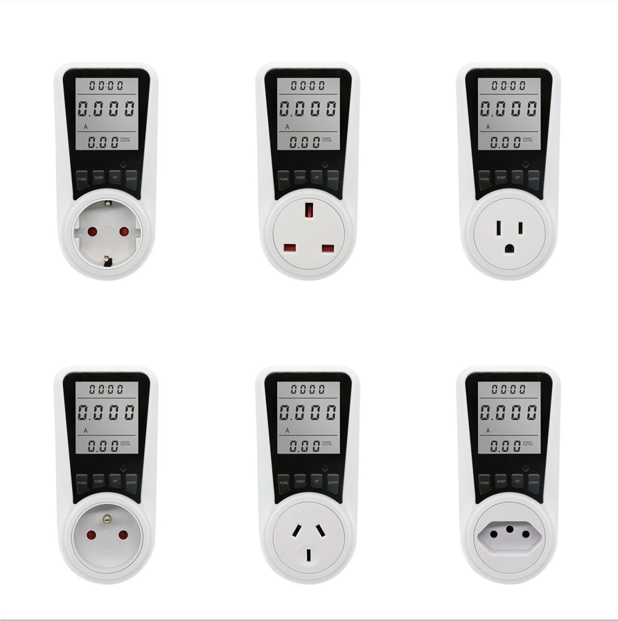 Бытовой интеллектуальный счетчик энергии Мощность Напряжение Ток выставление счетов розетка измеритель мощности