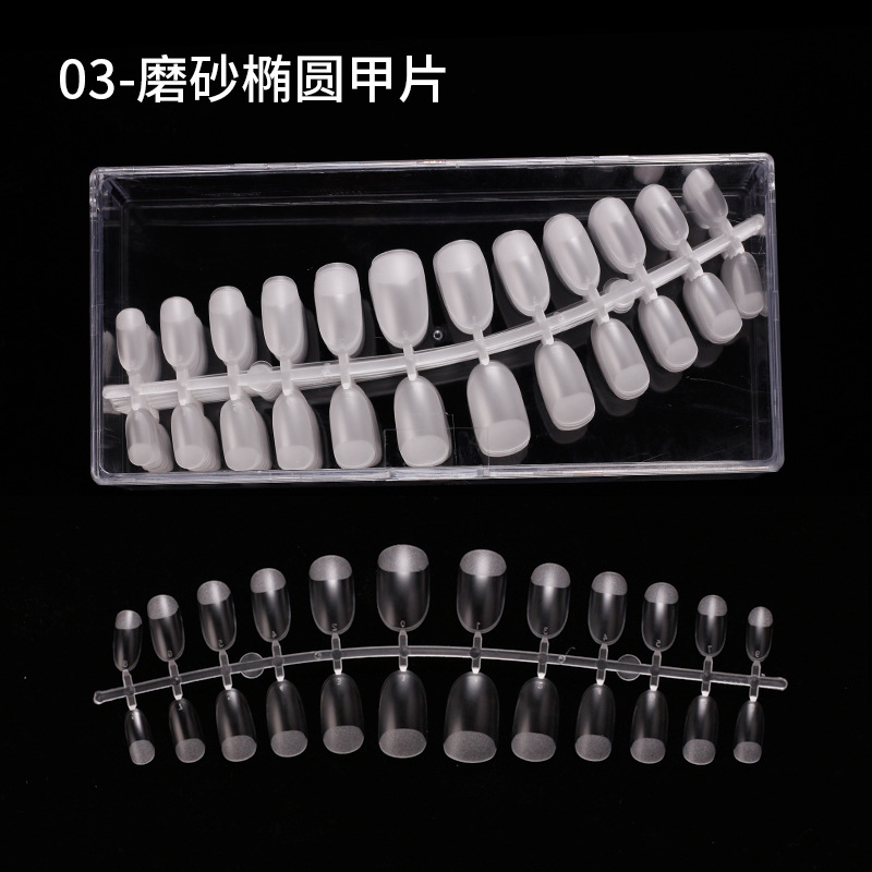 Arte de uñas tallado libre esmalte de uñas trapezoidal gota de agua almendra esmerilado pasta completa media pasta extensión 504 ultra-Delgado esmalte de uñas sin costuras