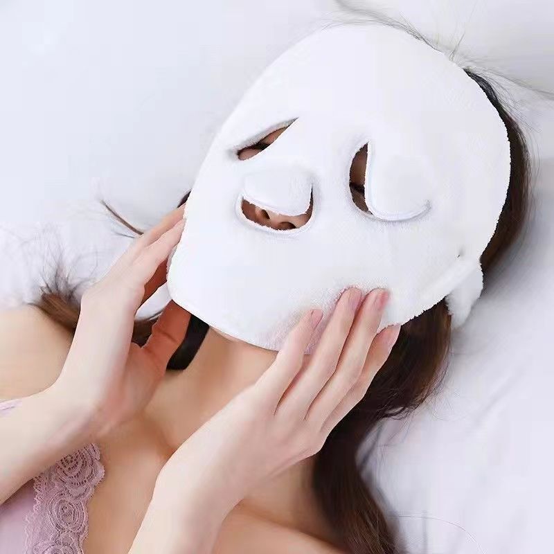 Facial Towel, Facial Mask Towel, Hot and Cold Facial Compress, Coral Velvet Facial Mask Towel, Facial Wet Compress Towel, Beauty Salon