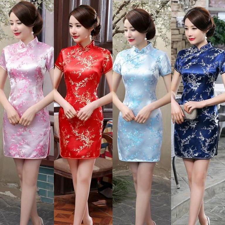 Повседневное традиционное летнее короткое платье Cheongsam для девочек с короткими рукавами, весна 2021, новое улучшенное платье Cheongsam