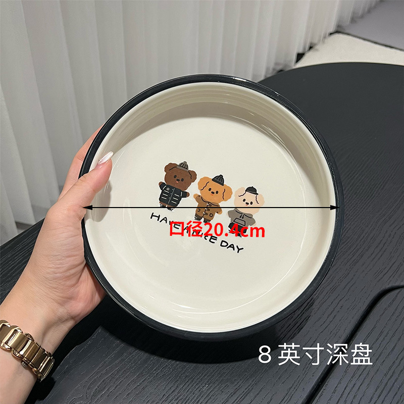 Bonitos platos para perros con platos para regalos caseros creativos platos de cerámica de sopa