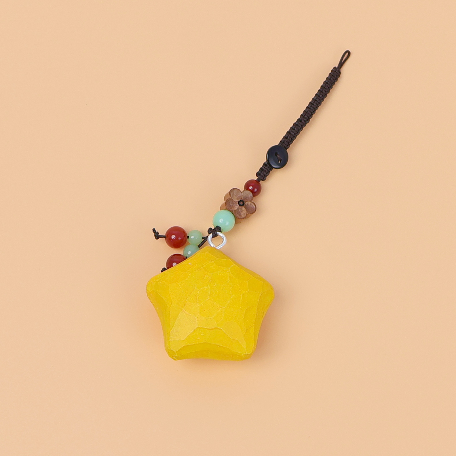 나무 조각 별-매화 버클