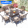 outdoors Tables and chairs combination Open air villa courtyard balcony Garden outdoor leisure time waterproof Sunscreen Iron art Table