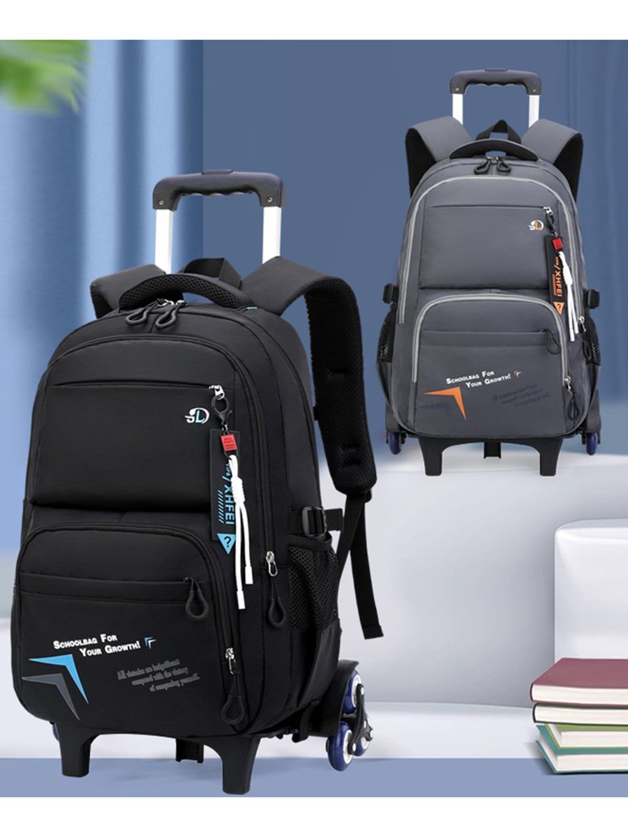 Natural Fish nuevo Grado 3 a 9 escalera escalada carro mochila Junior High School niños de gran capacidad desmontable entrega de una sola pieza