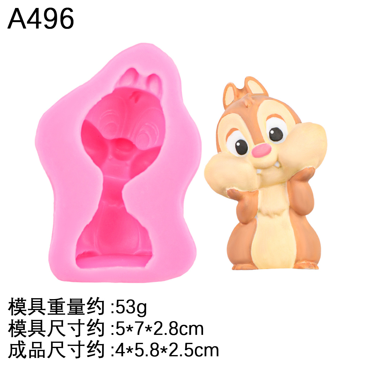 Fondant diy tema de dibujos animados ardilla pastel piñas molde de chocolate decoración molde de silicona epoxi yeso vela