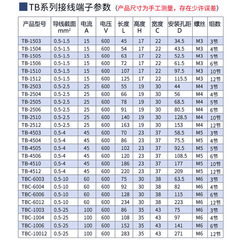 TB-1512 terminal block 3/4/5/6/8/10 current terminal block 25A connector terminal block current 45A
