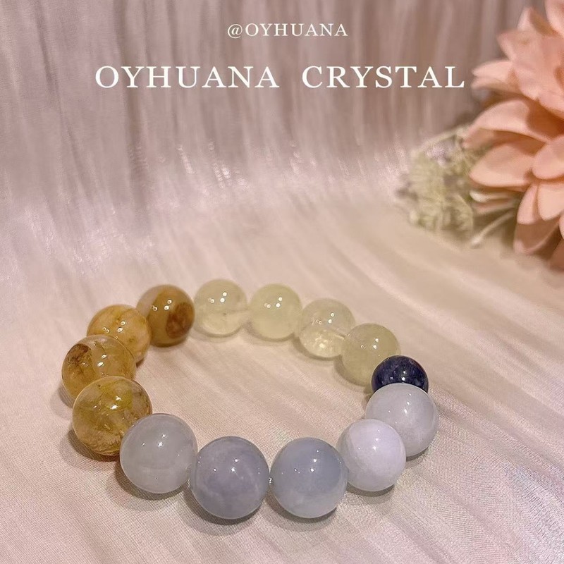 批发五行金木水火土天然水晶手串女多巴胺原创diy直播供货跨境出|undefined