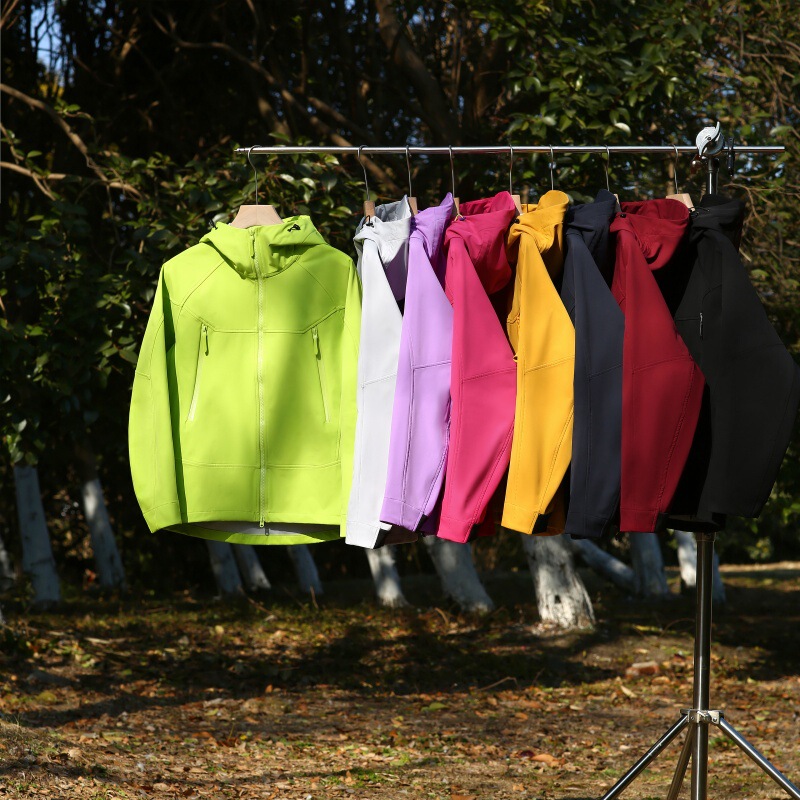 Spring Color Charge Series Men's and Women's All-Weather Windproof Couple Outdoor Sports Mountaineering Soft Shell Jacket D2833