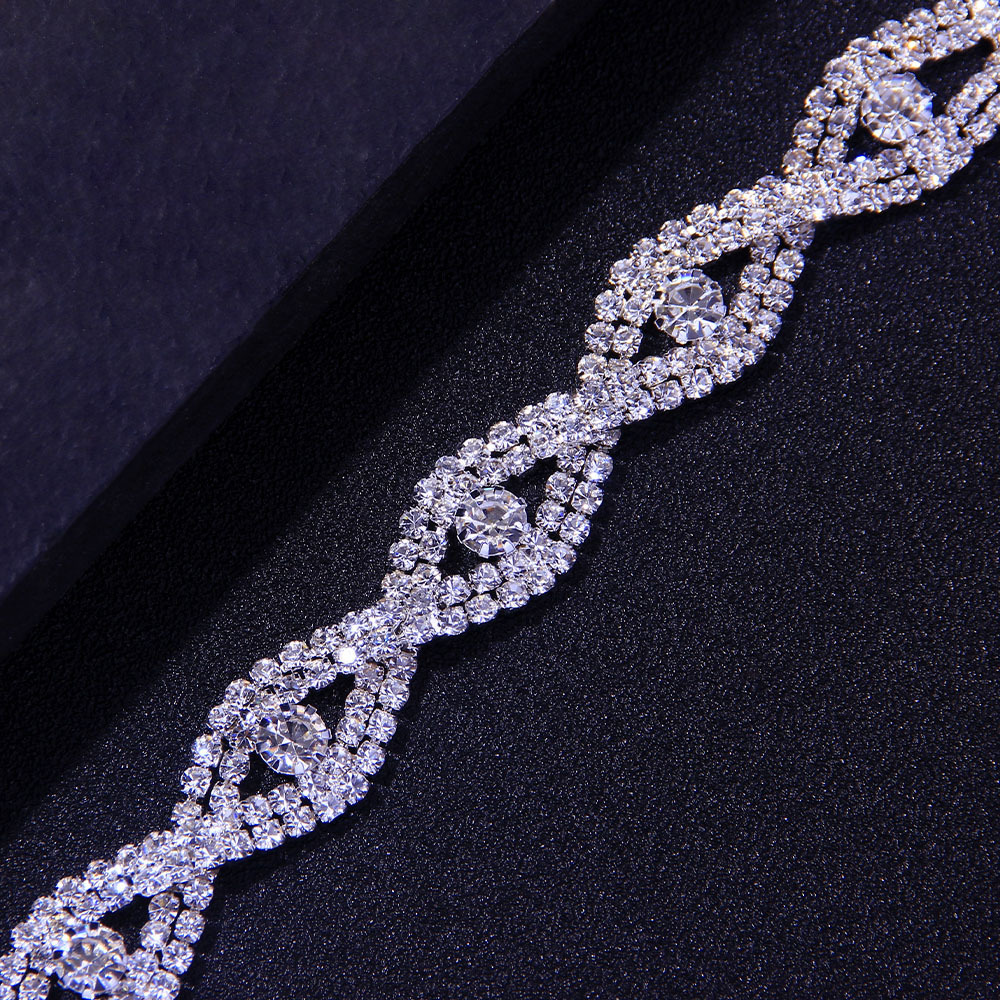 AliExpress caliente de alto grado tobillera estilo europeo y americano rhinestone simple completo diamante ojo tobillera accesorios tobillera