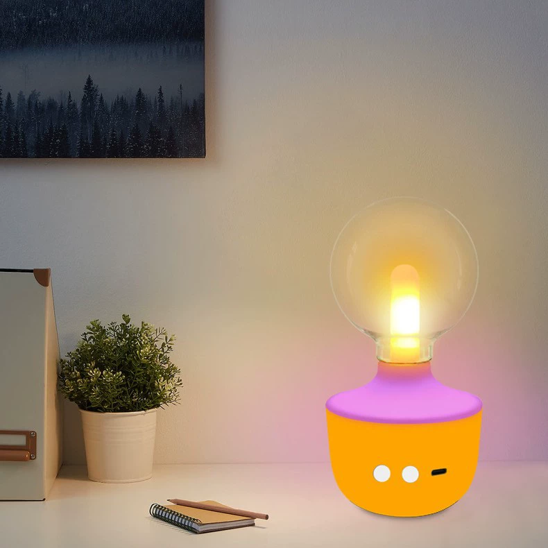 Bulb, retro night light for office for bed, (Cross-border trading)