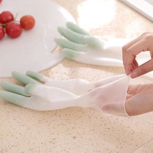 Dishwashing gloves for women, waterproof, durable, kitchen household gloves, thin cleaning gloves for washing dishes and laundry
