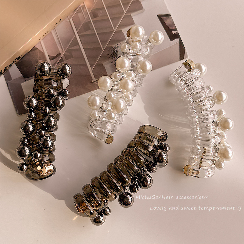 Perla francesa línea telefónica recta banda de pelo de las mujeres de alta cuerda elástica del pelo de la cola de caballo no duele el pelo durable cuerda del pelo accesorios para el cabello