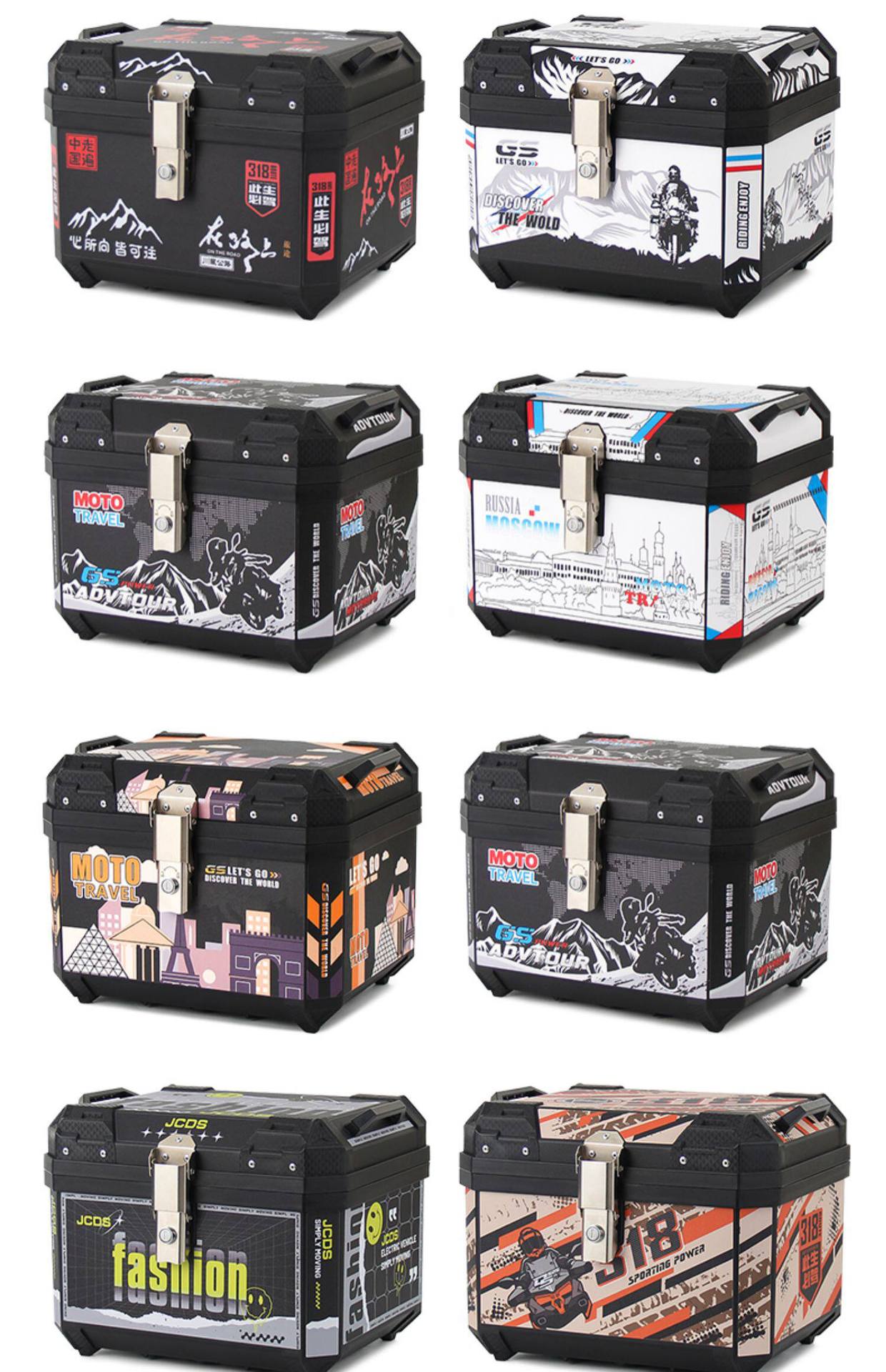 Motorcycle Trunk Pedal Electric Scooter Extra-Large Universal Tail Box Non-Aluminum Alloy Large Capacity Heavy-Duty Model