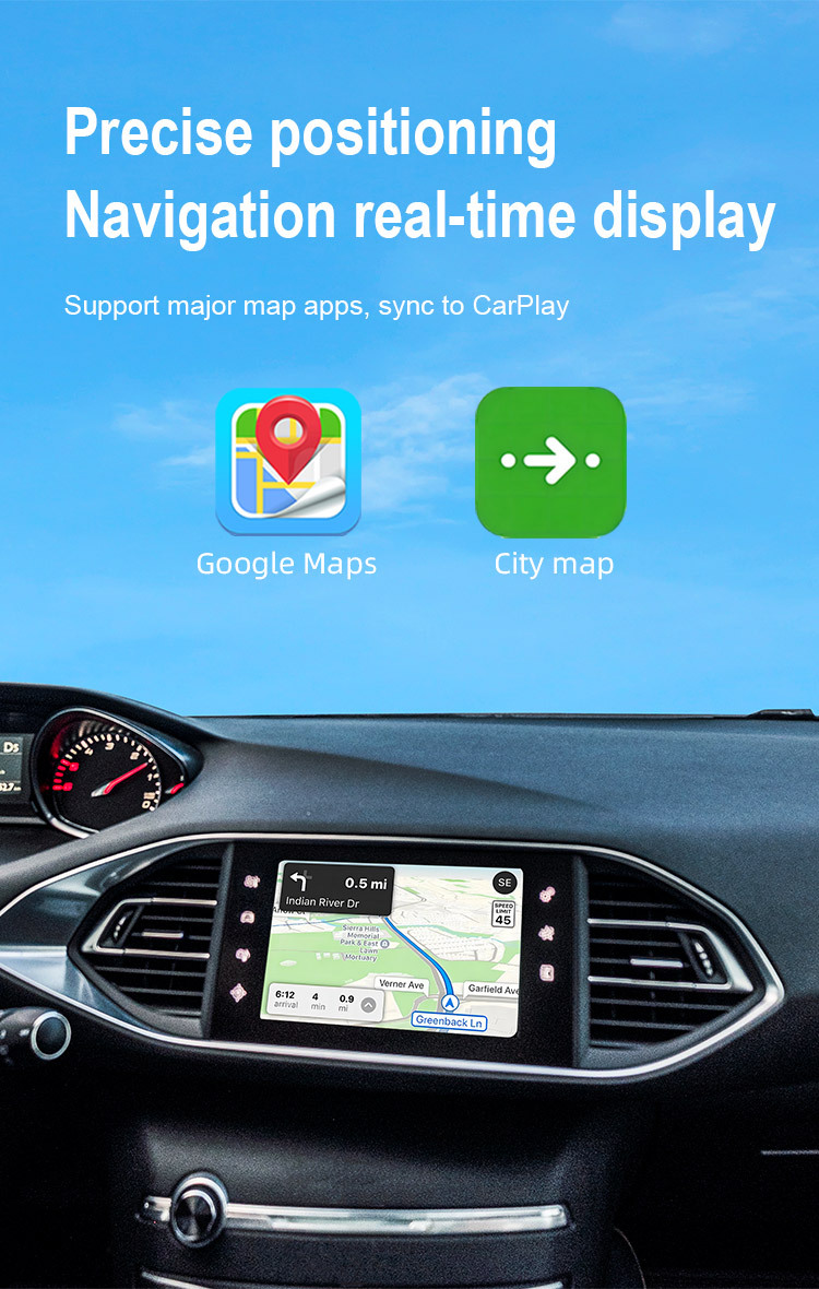 Cross-Border Original Car Carplay Box Wired to Wireless Converter Suitable for Apple Android Auto Car Navigation Systems