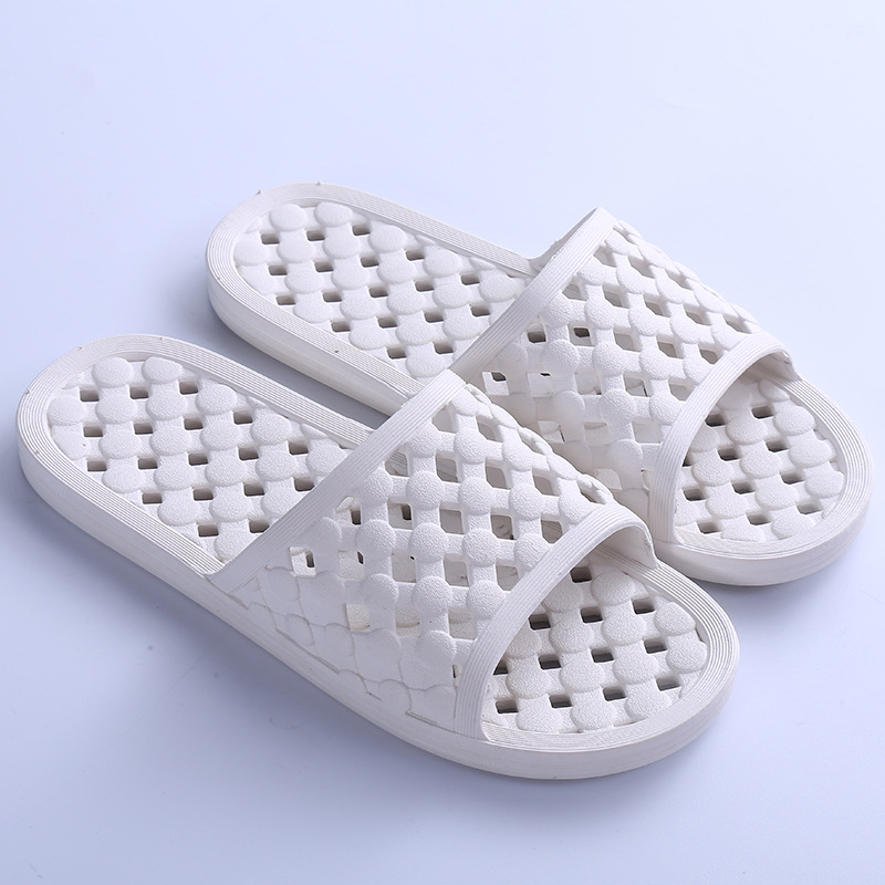 New in Stock Bathroom Slippers Women's Summer Bathroom Leakage Indoor Hotel Special Shoes Non-slip Couple Slippers Men