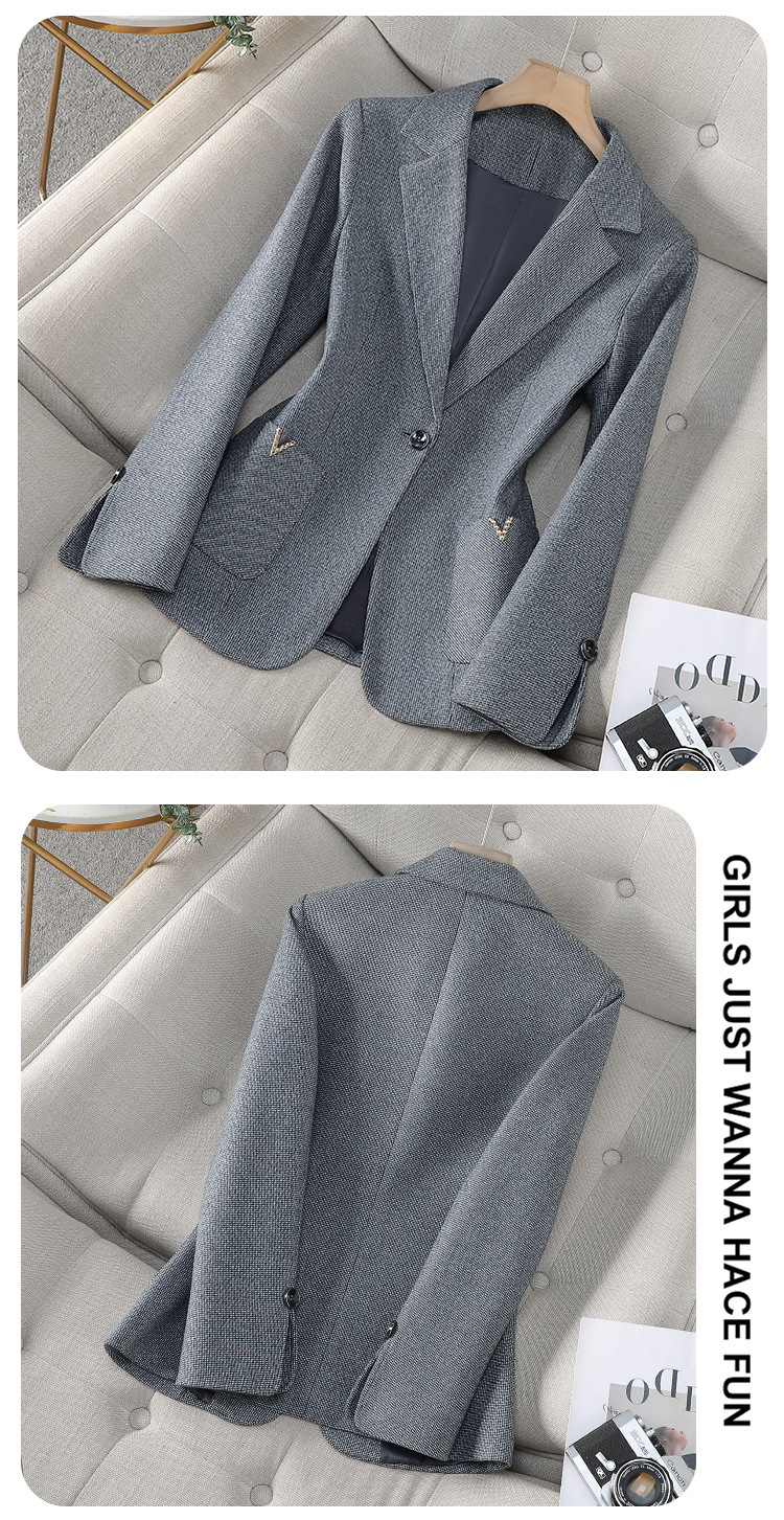 Women's Clothing popular small suits for women spring and autumn new style temperament slim professional jacket temperament commuter formal suit_voghion.com