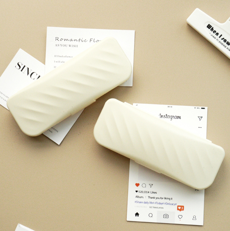 Caja de gafas de plástico blanco arroz, fabricante de cajas de almacenamiento de gafas al por mayor, caja de gafas de alto nivel de sensación de viento