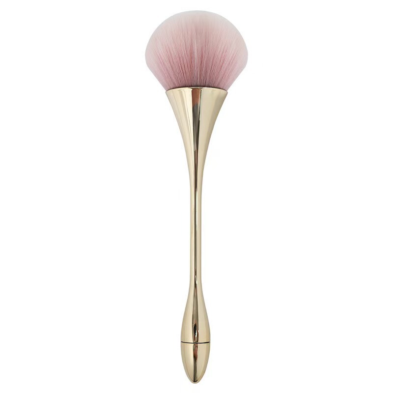 Slim Waist-Shaped Setting Powder Brush, Nail Dust Brush, Contour Blush Brush, Mushroom Head Makeup Brush, High Elasticity Fiber Soft Bristles