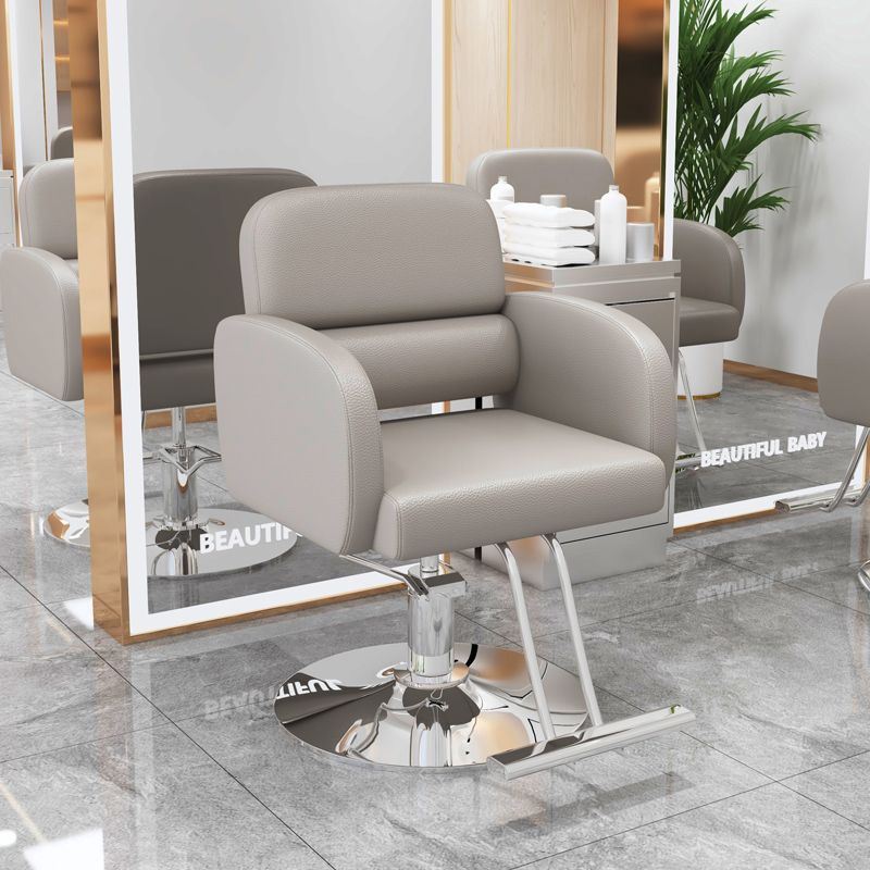 밝은 회색 가죽 전기도금 실버 디스크