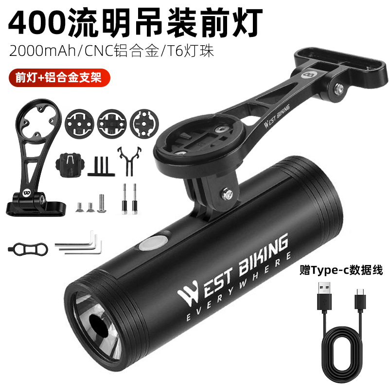 OESTE CICLISMO faro de la bicicleta noche montando luz fuerte linterna niños montando equipo de montar en bicicleta de montaña