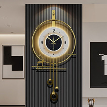 北欧现代钟表客厅简约创意挂钟家居装饰时针静音艺术轻奢壁钟挂墙