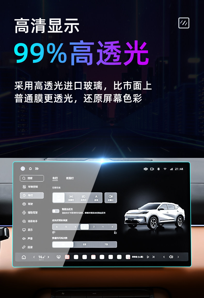Suitable for Dongfeng 27 Fengshen L8Y central control tempered film car navigation screen protector display screen protective film