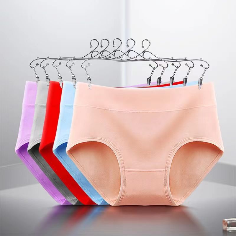 Women's Cotton Underwear plus size chubby girl Hip-lifting Solid Color Cotton High Waist Women's Underwear Hot Drawing Women's Cotton Underwear plus size chubby girl Hip-lifting Solid Color Cotton High Waist Women's Underwear Hot Drawing