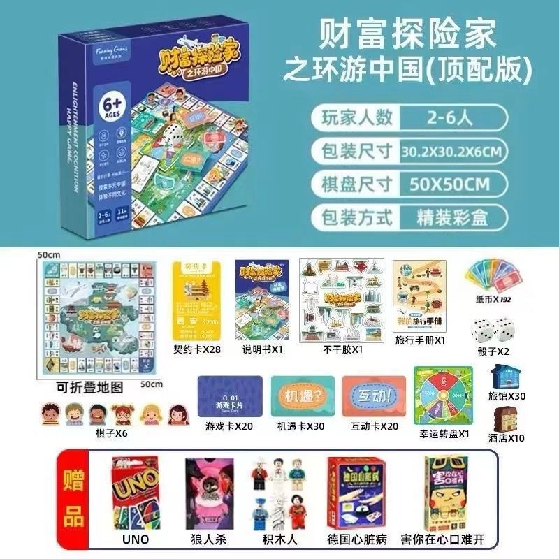 正版大号富翁游戏棋经典豪华升级版成年桌游学生儿童聚会桌游包邮|undefined