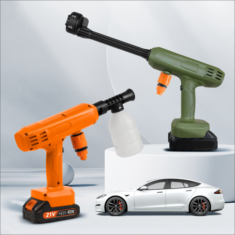 私模锂电洗车机六合一喷头高压清洗机多功能浇花洗地电动款洗车机