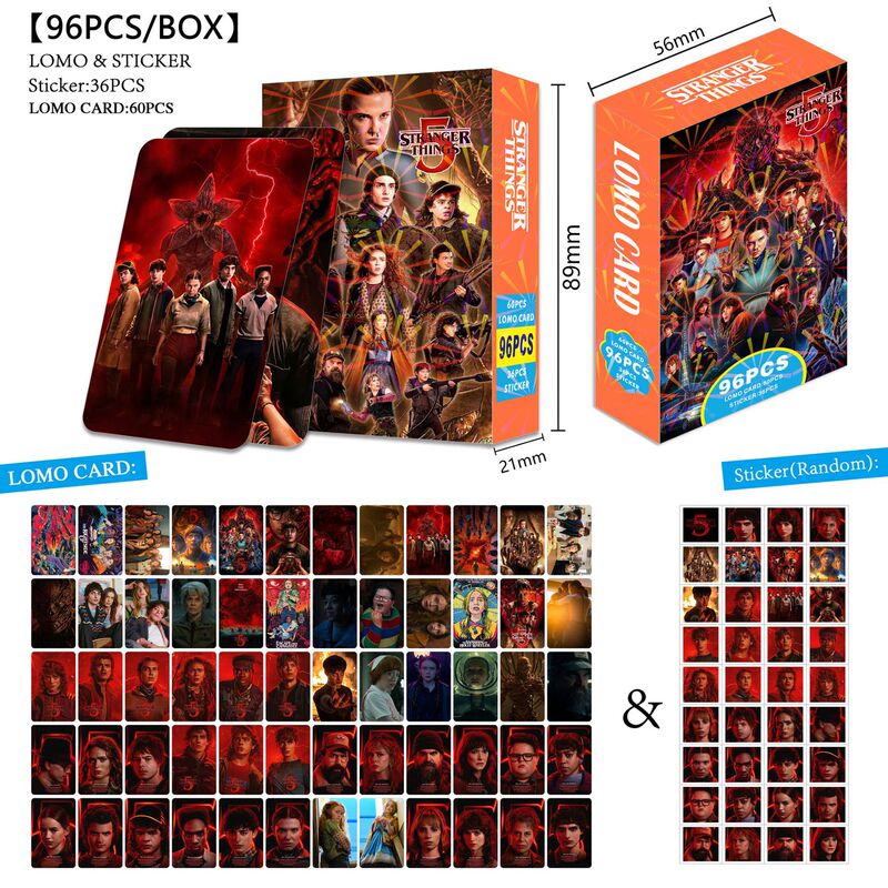 96 Pieces of European and American Movie Stranger Things Merchandise Stickers Lomo Card Set Collectible Cards Celebrity Cards 96 Pieces of European and American Movie Stranger Things Merchandise Stickers Lomo Card Set Collectible Cards Celebrity Cards