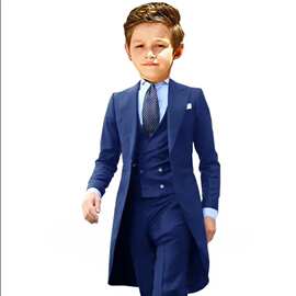 新款三件套男孩礼服西装花童礼服西装生日会礼服小主持人礼服套装