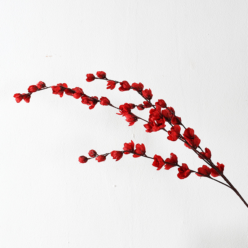 Vino rojo serie tema flor artificial boda Hotel diseño Flor de plomo arreglo Rosa flor falsa material decoración del hogar al por mayor