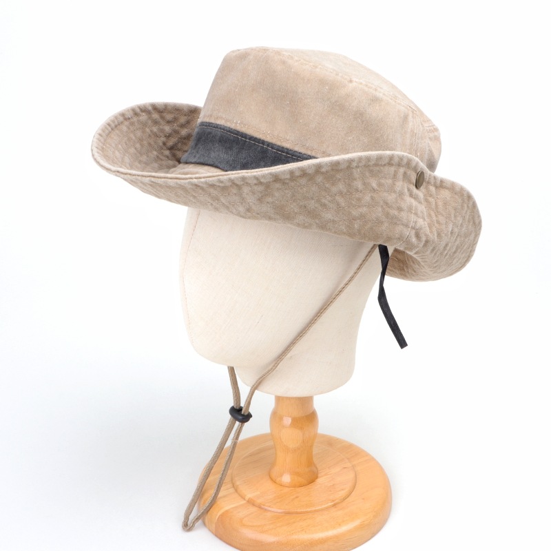 Frau Einfacher Stil Klassischer Stil Farbblock Gebogene Traufen Bucket Hat display picture 7