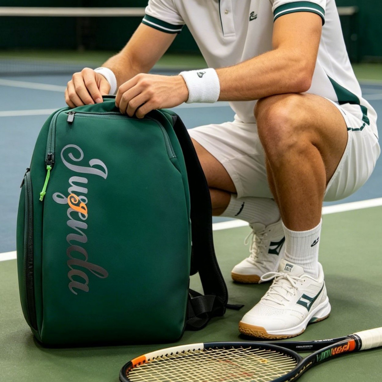 Cross-Border Custom-Made Willson-Style Tennis Bag, Professional Racket Bag, Waterproof Sports Backpack, Double-Shoulder Badminton Bag