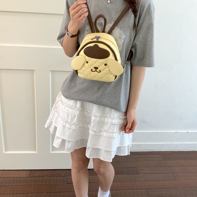 Lingerie mujer nueva mochila encantadora estudiantes diarios dibujos animados viaje 2026 nicho pudín perro mochila verano