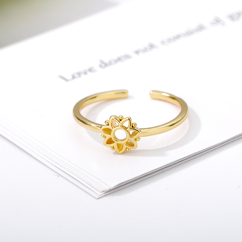 simple hollow flower opening adjustable ring flower stamen ring