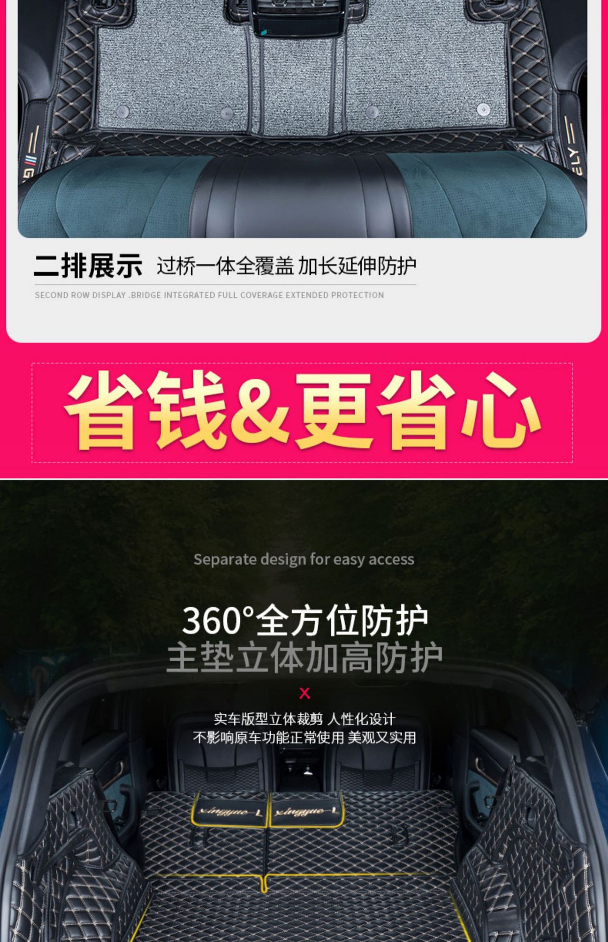 Geely Monjaro Monjaro Trunk Mat Xingyue L Export Version Fully Surrounded Trunk Mat Car Supplies Decoration