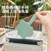 新款手持云朵化妆镜塑料高清手柄镜可印LOGO随身便携手持镜子