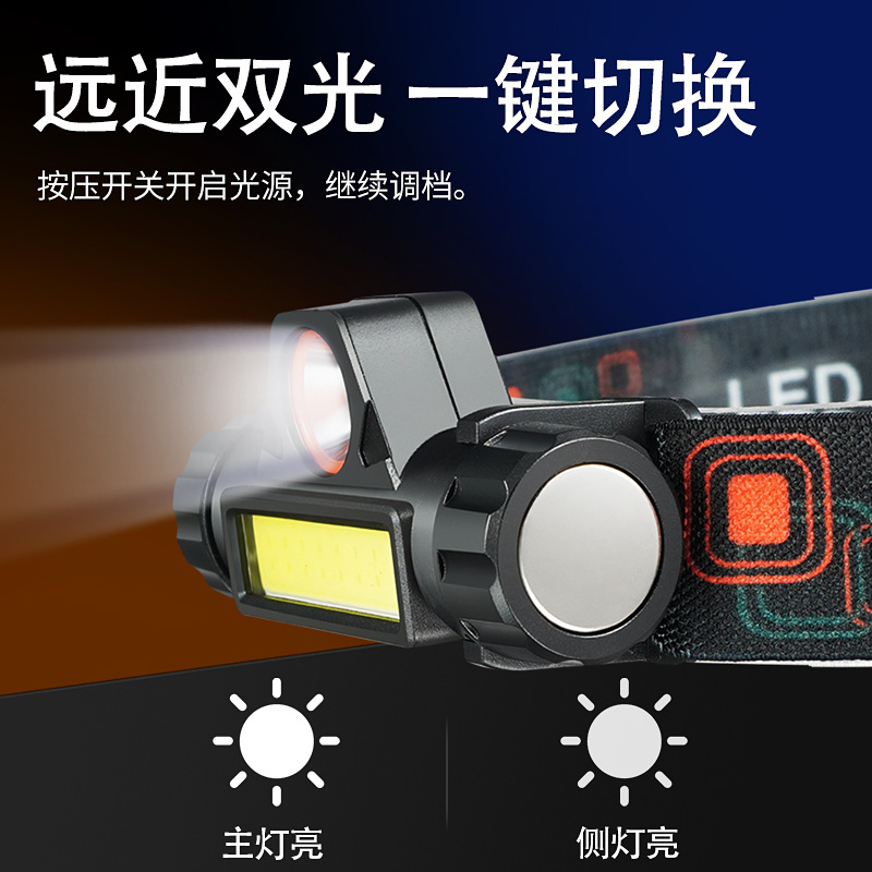 Transfronterizos mini faro COB fuerte faro de emergencia al aire libre iluminación de doble fuente de luz con imán 101 faro