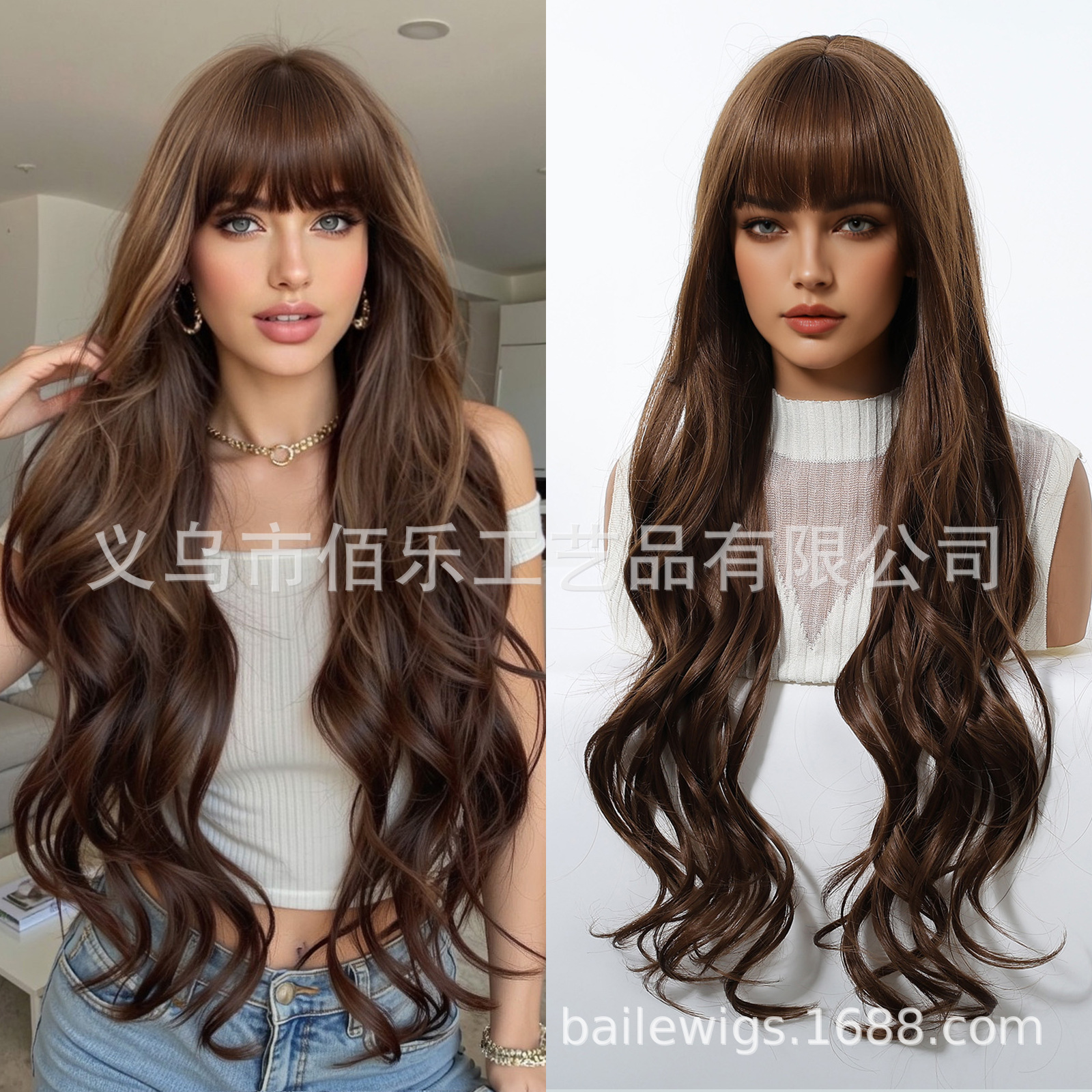 Peruca púrpura, cabello rizado largo, 30 pulgadas de fibra química, cabello de mujer, Europa y América al por mayor multicolor opcional
