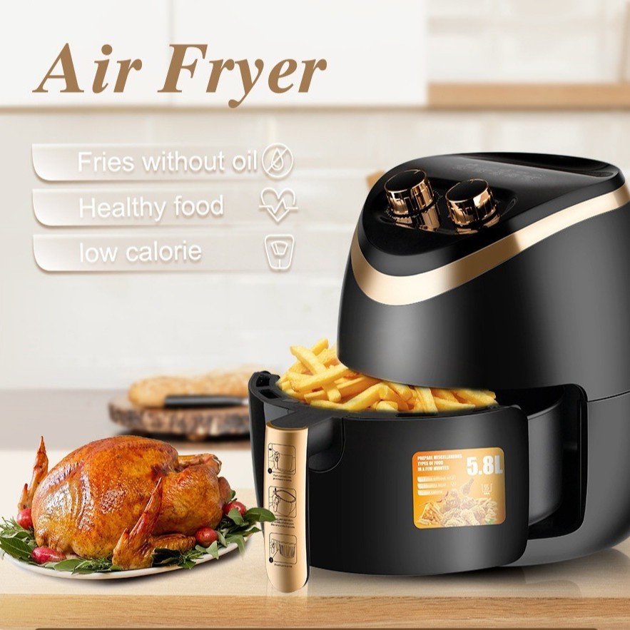 Cross-Border European, American and British Air Fryer Household Large-Capacity Multi-Functional Intelligent French Fries Fully Automatic Frying
