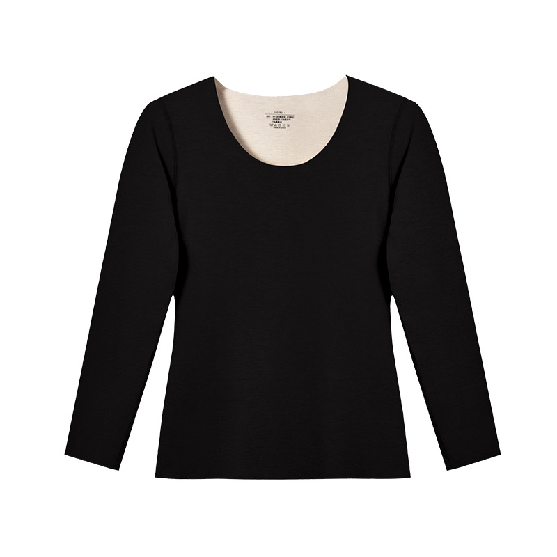 Ropa interior térmica de mujer ropa de Otoño de mujer sin costuras forrada de lana engrosada de fondo Otoño e Invierno ropa de Otoño de lana de una pieza para mujer