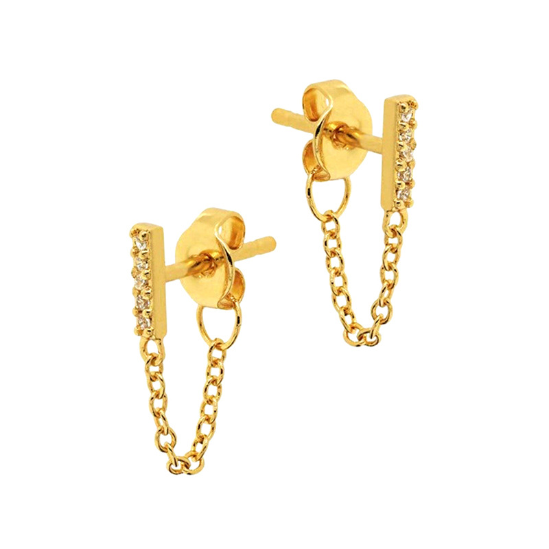 Single Row Zircon-studded Fringe Line Cross-border Exclusively Fashion Fringe Trendy Earrings display picture 1
