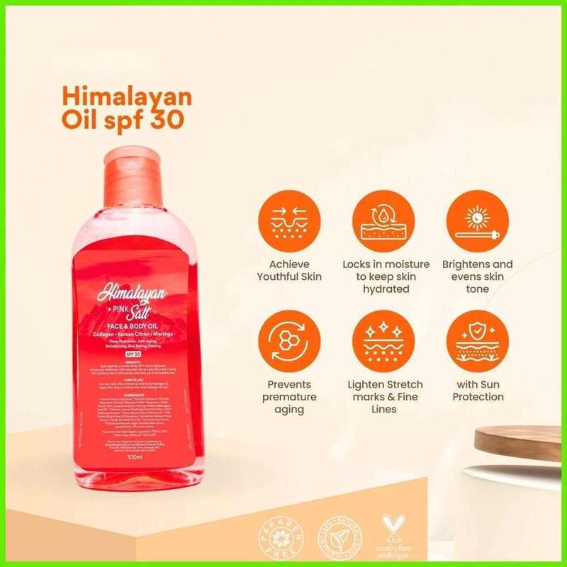 クロスボーダー BONITA ヒマラヤ ピンク ソルト フェイス & ボディ オイル SPF30 UVA 100ml|undefined